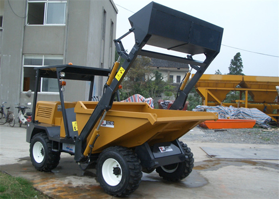 China De zelfdiesel van de Ladingsschop 3 ton 4WD Mini Concrete Kipwagen voor Plaats werkt/Bouwconstructie leverancier