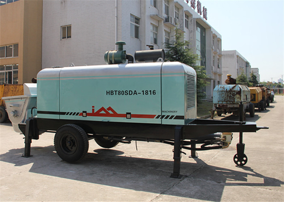 China 150M de Diesel van de leveringsbuis Aanhangwagen zette Concrete Pomp voor de Concrete Pompende Werken op leverancier
