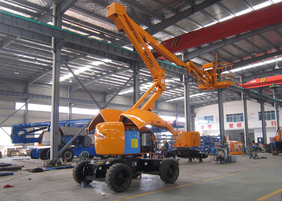 China 16 de meter 2WD articuleerde Hydraulische Boomlift met 230kgs-Capaciteit 180 Terugkeerplatform leverancier