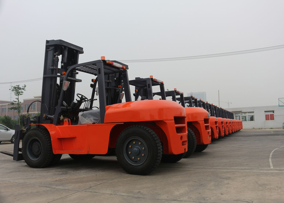 China Grote Capaciteit 10 van de Hydraulische Diesel Materiële Behandelingston Vorkheftruck met Isuzu-Motor leverancier